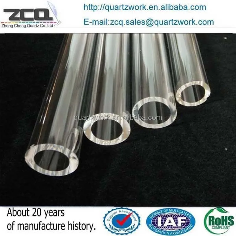 Оптовая продажа, Кварцевая стеклянная трубка большого диаметра для духовки с кварцевой трубкой