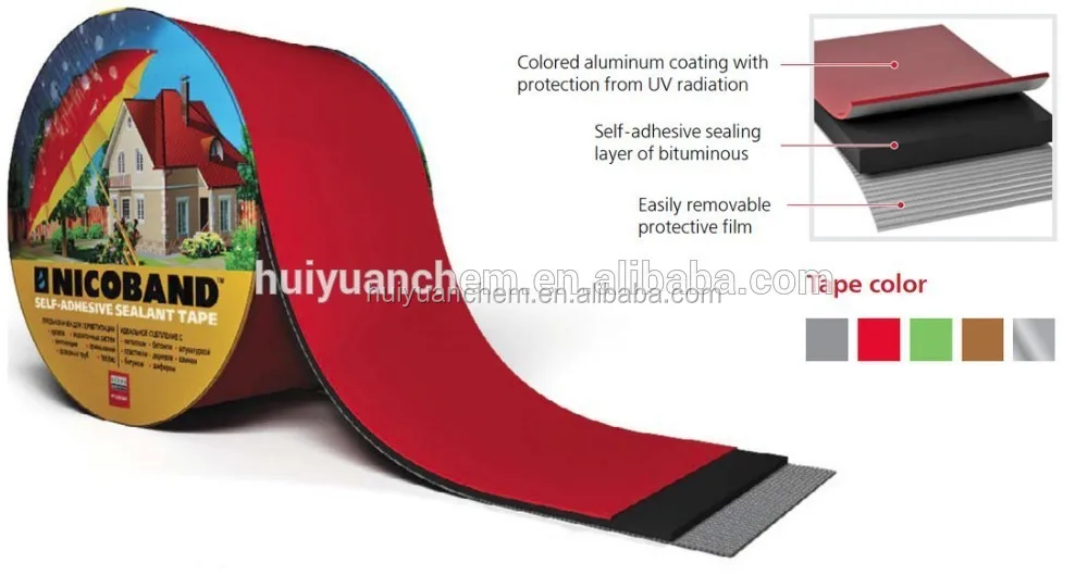 ( 21th Year Manufacturer) Self adhesive tape for sealing & repair to roofs,gutters,downpipes,air vents and skylights