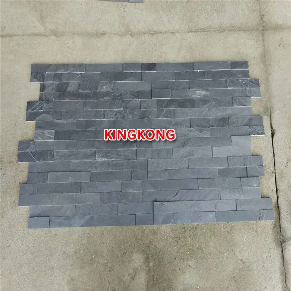
China factory wholesale black slate culture stone exterior wall cladding tile 