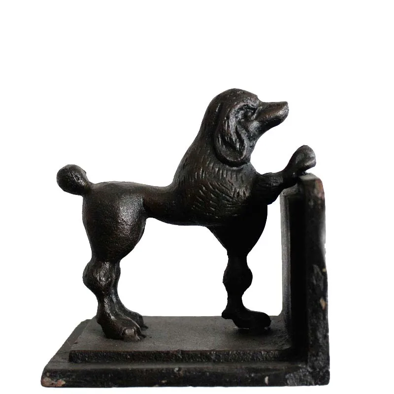 Factory cast iron dog bookends for home decor