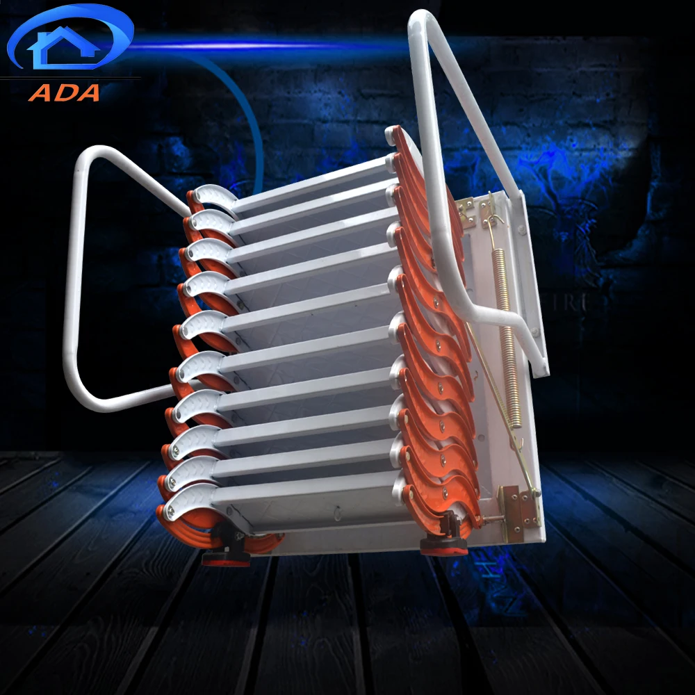 Low price metal handrail retractable staircase to attic hideaway attic stairs