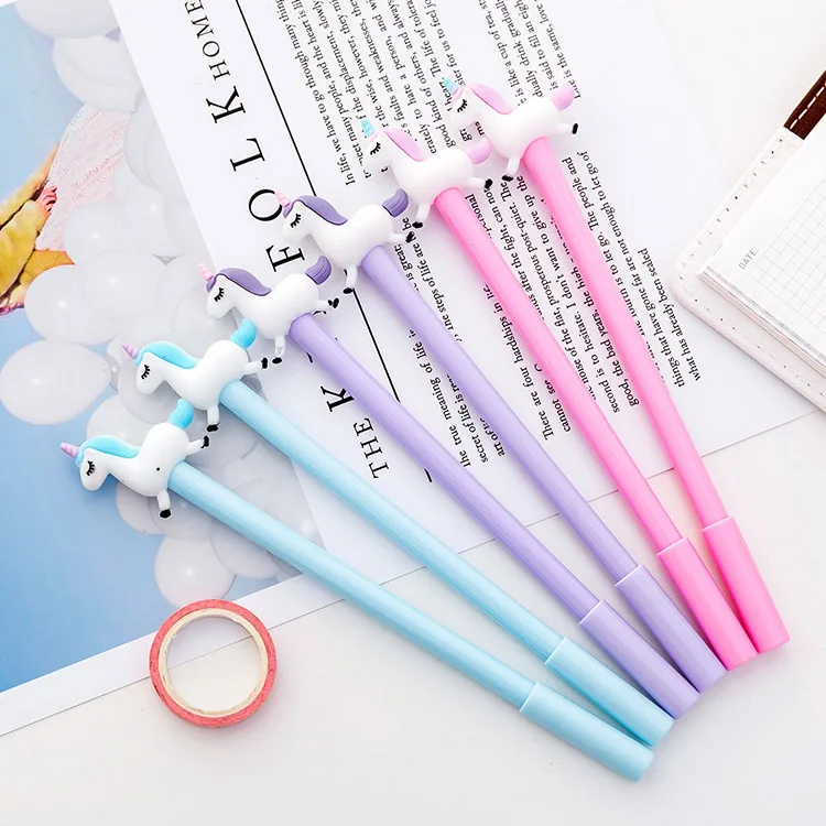 Cute Unicorn Ball Pen Cartoon Candy 3 Colors Doll Ballpoint Pen
