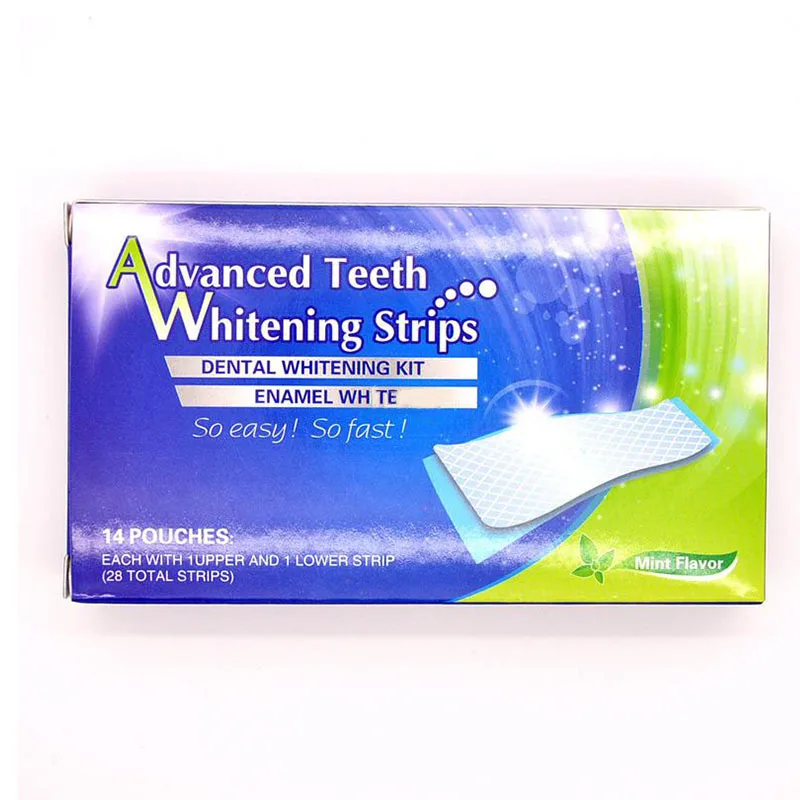 14 мешков/коробка полоски для отбеливания зубов Гелевые гигиена полости рта частная