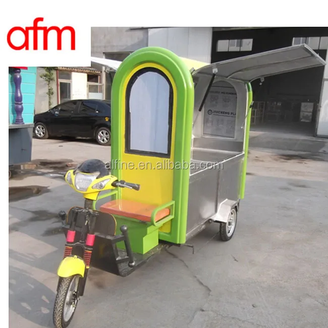 Durable Electric mobile bicycle food cart for sale