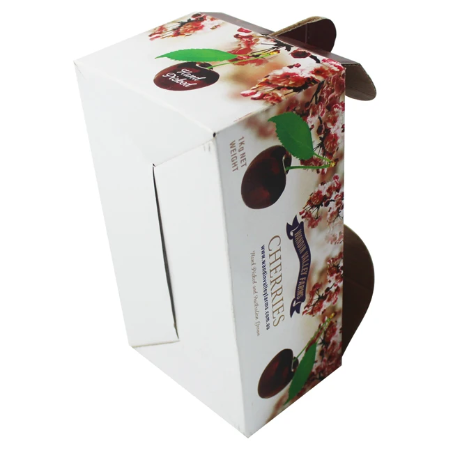 Customs Size OEM Die Cut Corrugated Cardboard Carton Box For 5kg Cereza Cartons Vegetable Fruit box