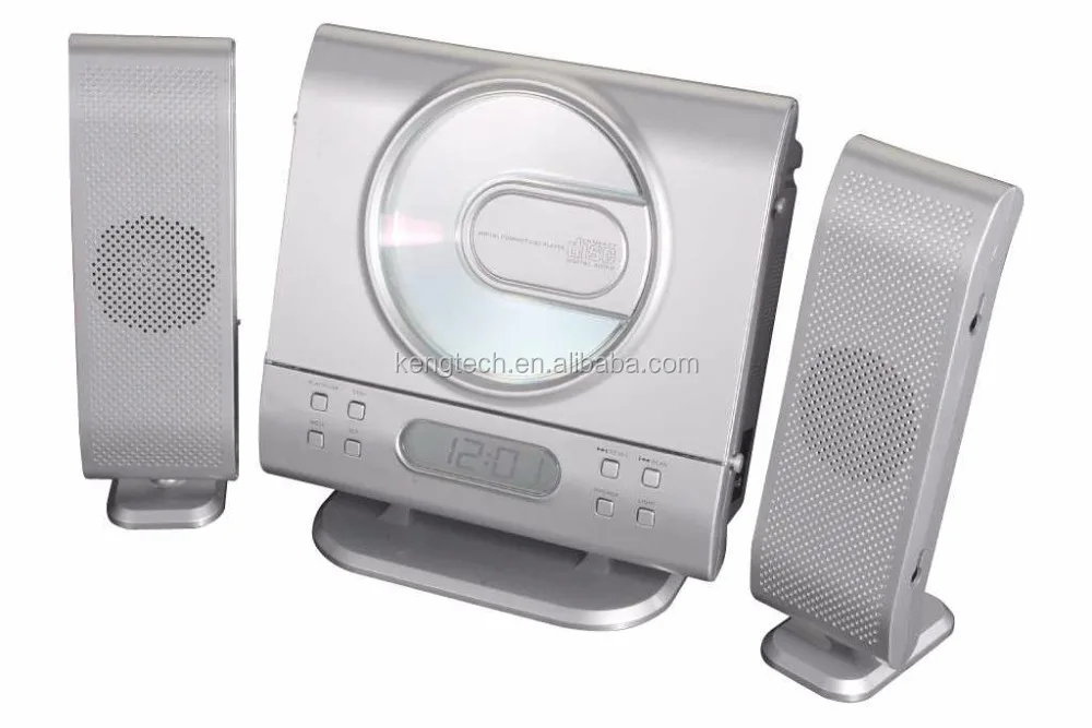 Vertical Design CD Player Digital Tuning radio with two detachable speakers manufacturer price CT-701