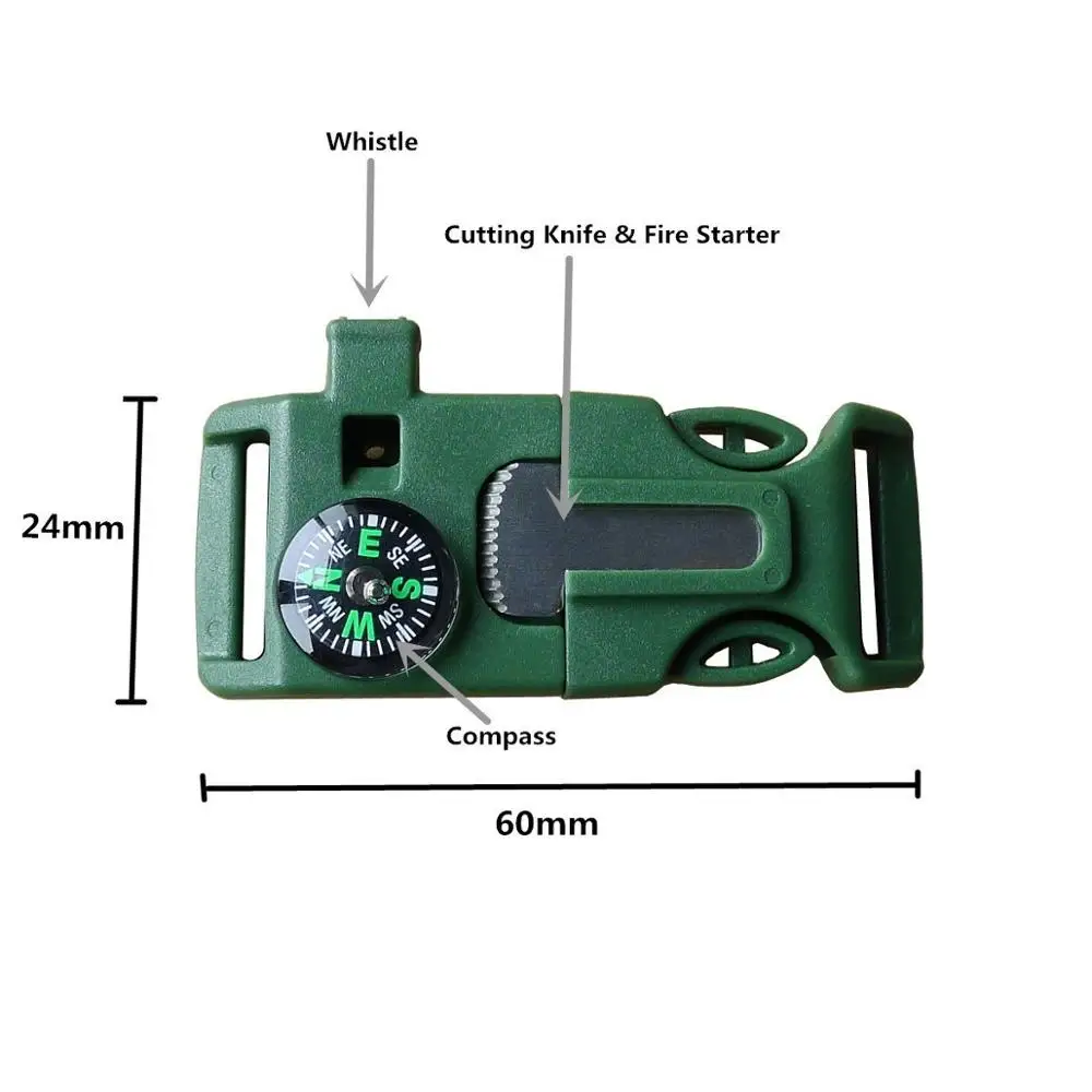 Mountaineering Paracord Buckle,Bushcraft Buckle,Outdoor Climbing Buckle Plastic