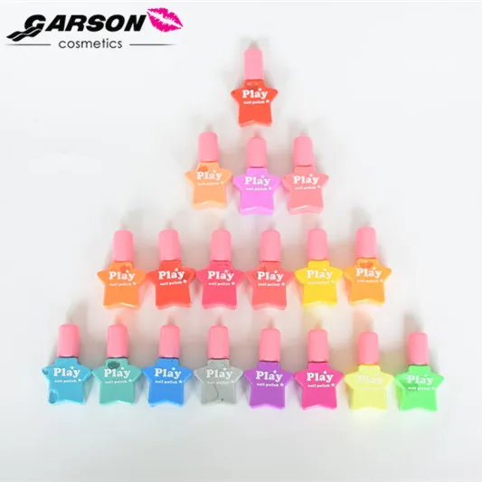 
Best selling kids nail polish non toxic waterbased peel off stars nail polish sets for children 18 bottles 