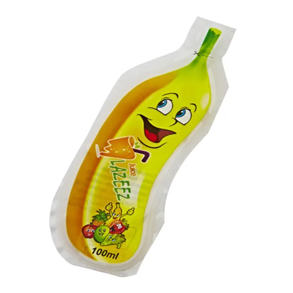 Automatic expansion  inflatable plastic bag Bottle fruit Shaped pouch  Bag beverage liquid mango lemon banana juice filling PAK