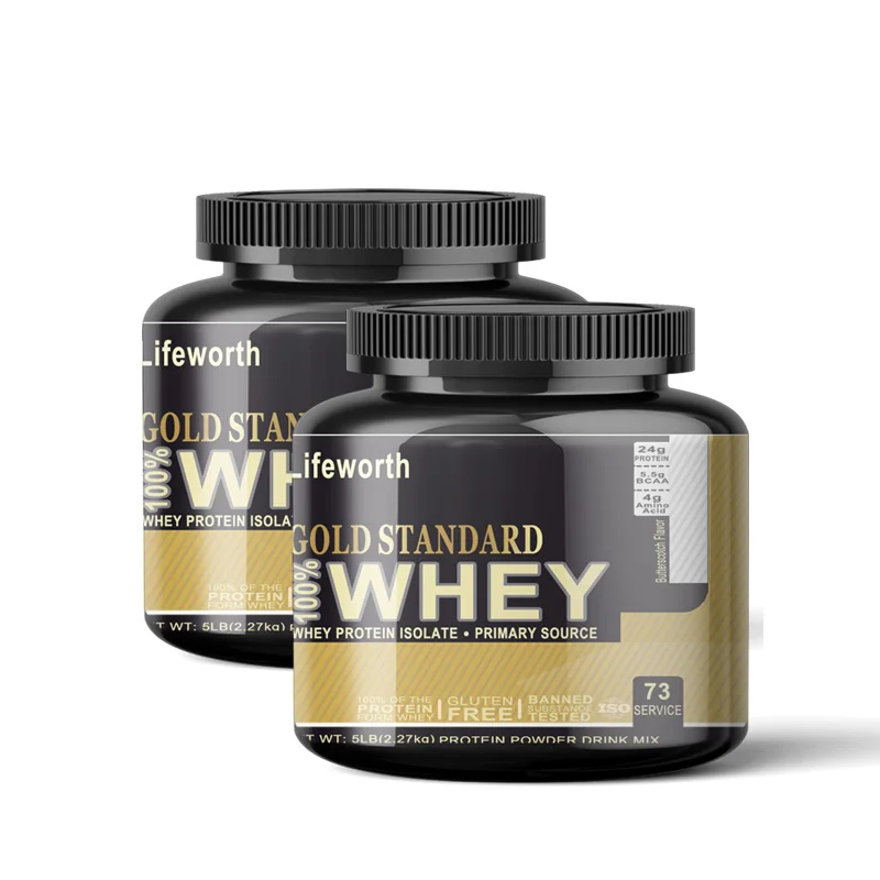 Lifeworth, крем со вкусом золота, стандартный 100% сывороточный протеиновый порошок, оптовая продажа
