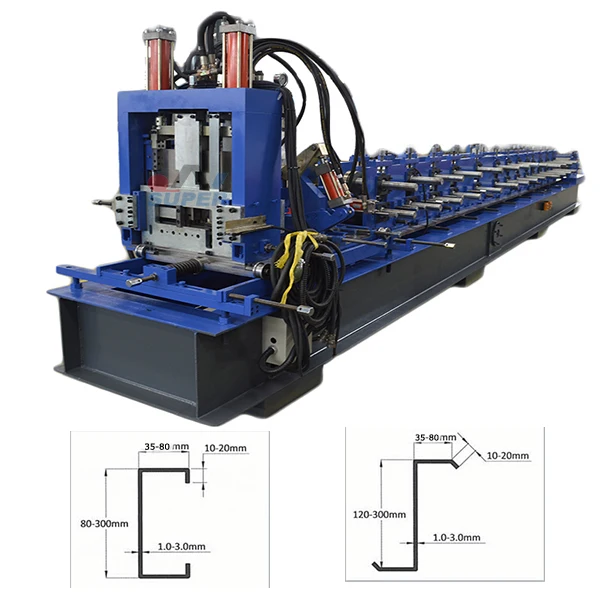 
C&Z Purlin Design Roll Forming Machine For Steel Frame 