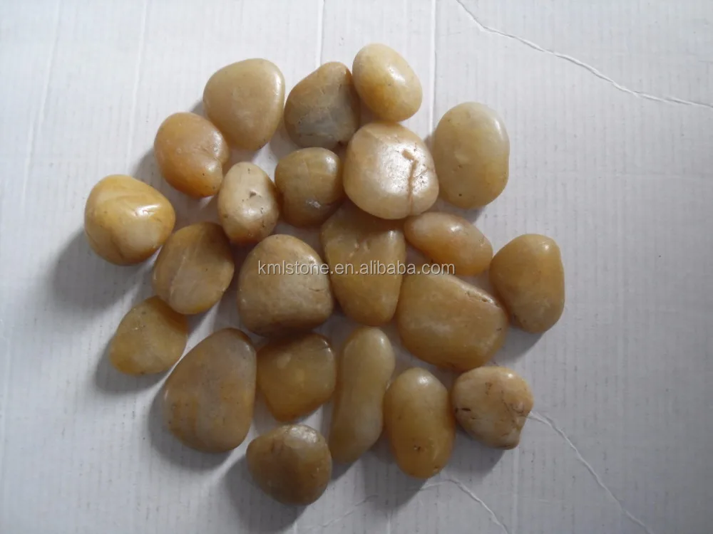 Natural Yellow Pebble and River Stone for Landscaping