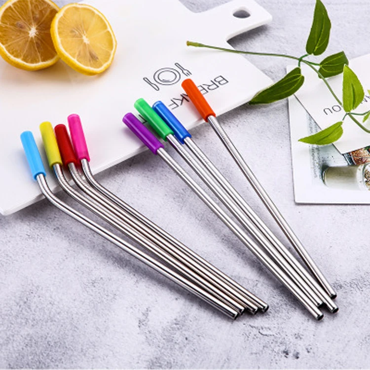 Straws Stainless Steel Colorful Silicone with Silicone Tips Drinking Straws Bar Accessories Bar / Drinking / Coffee Shop Kitchen
