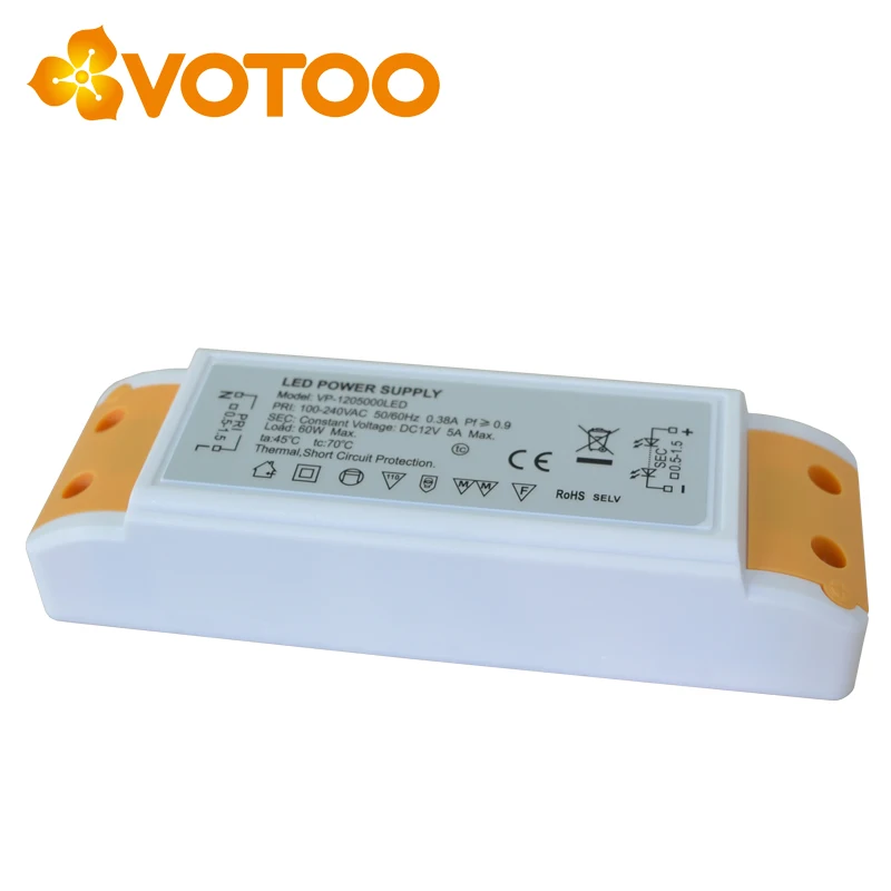 12v 5a ip20 led driver plastic box for led driver