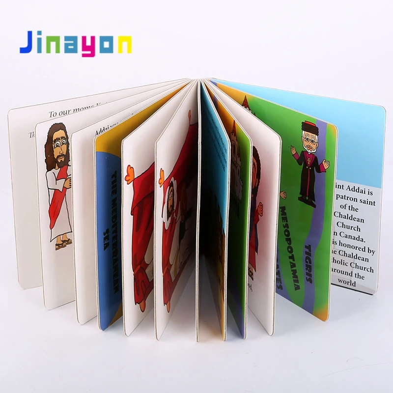 Jinayon New Custom Hardcove Reading Children Coloring Board Story Book with Eva  Printing Customized Shape