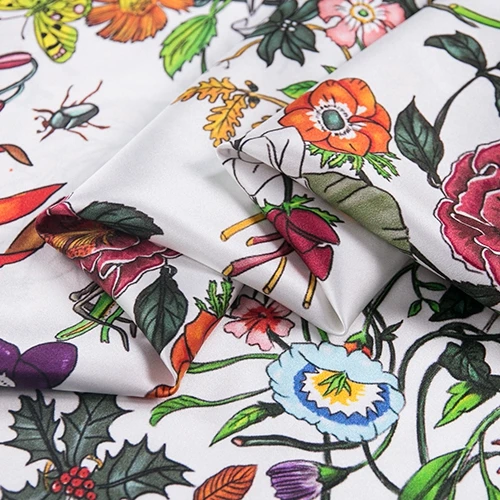 
25mm 140cm silk satin fabric digital print silk fabric 