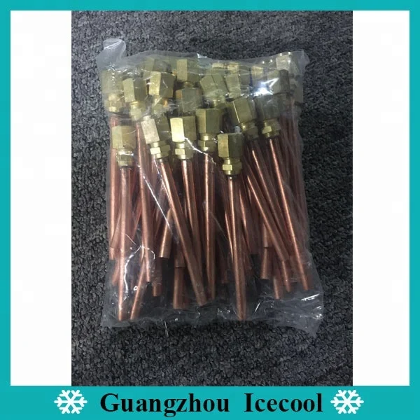 1/4 copper refrigerant gas charging pin valve/access valve with flare nut cap