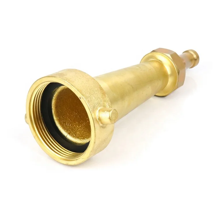 Best Selling 1.5 Inch NH Thread Spray Jet Nozzle Fire Hose Water Nozzle Brass Pin Lug Fire Hose Nozzle