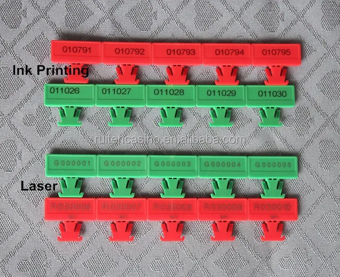 Настроить пластиковую казино блокировка уплотнение с серийным номером