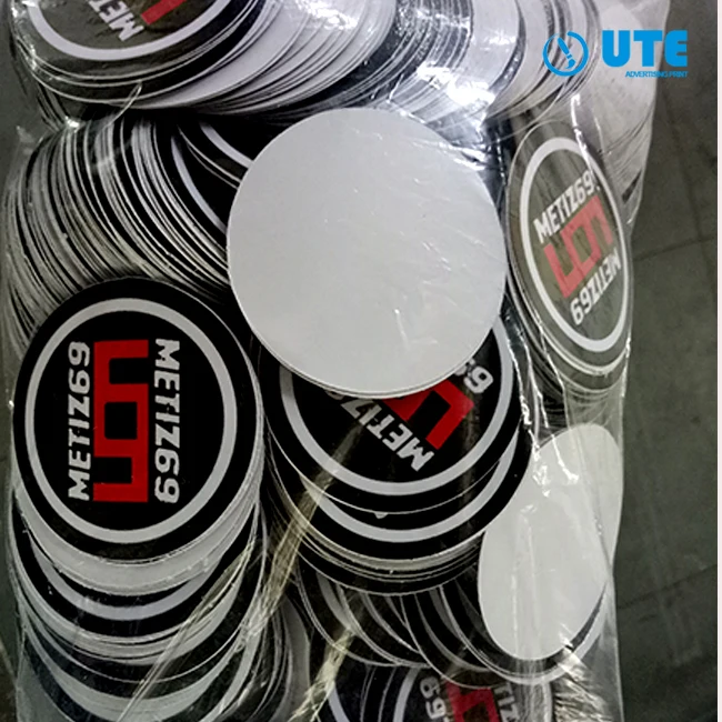 Custom Printed Waterproof Die Cut Logo Adhesive Vinyl PVC Sticker, Custom Adhesive Sticker Printing