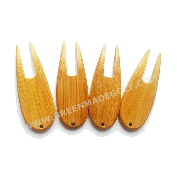 Bamboo Golf Divot Repair Tool, natural bamboo pitchfork wholesale