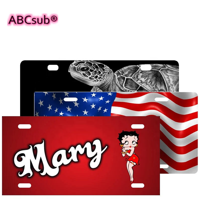Sublimation aluminum license plates Sublimation Gloss White Aluminum License Plate/car Tag Blank