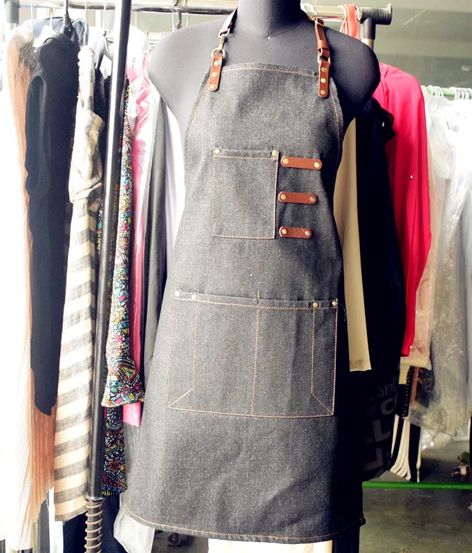 Jamie Oliver Denim Apron /custom high quality denim cross back apron