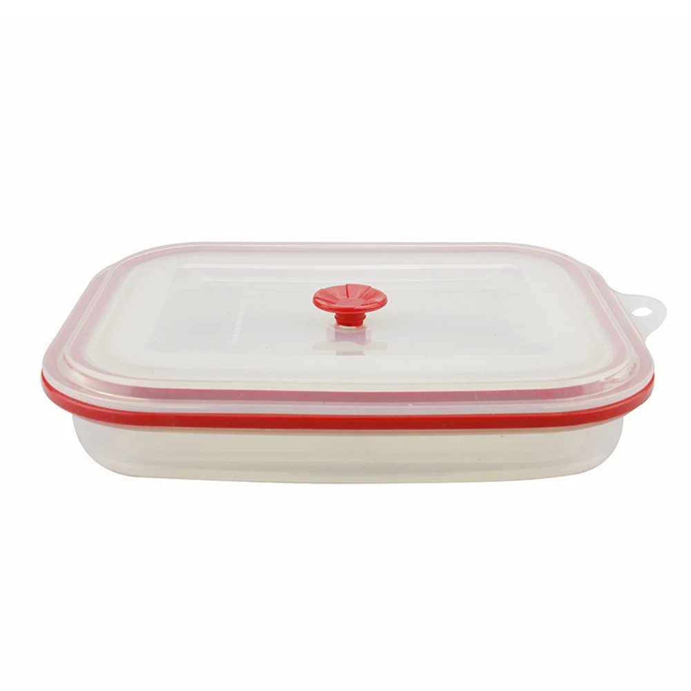 
Microwave Food Box Storage Containers Keeping Fresh Bento Foldable Collapsible Silicone Bento Lunch Box With Silicone lid 