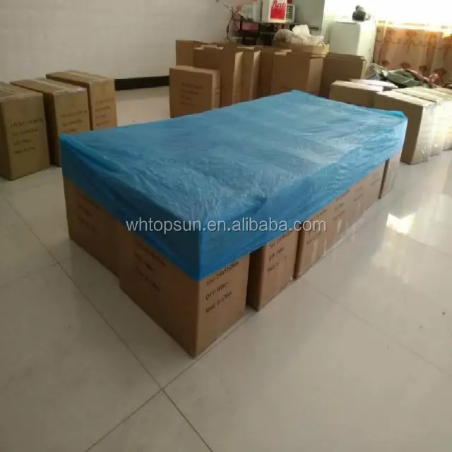 Waterproof Blue Disposable plastic mattress cover cpe bed cover with full elastic