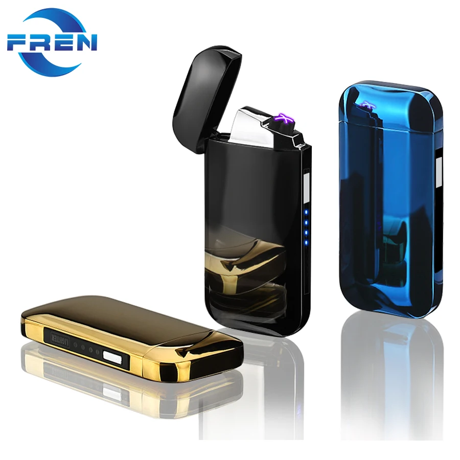 FR-617  Wholesale Electric Cigarette Lighter USB  Rechargeable Cool Fire Lighter Custom Logo Best Business Gift