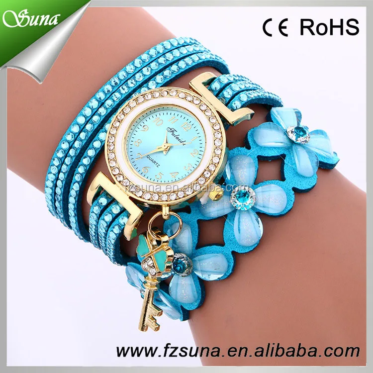 Alibaba Trade Assurance March Promotional Chain Lady Quartz Watch Women Weave Wrap China Oem Watch