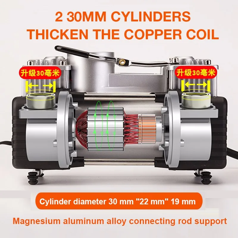 Low price of 12V metal car air compressor heavy duty air compressor;portable compressor