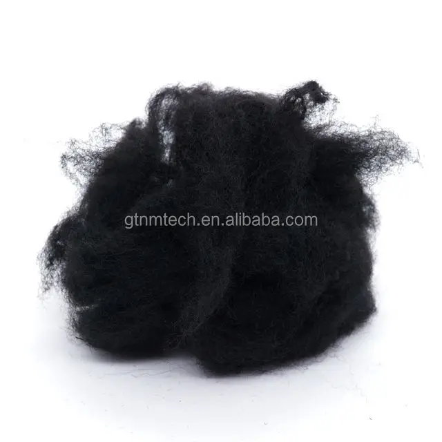 
Dark Black Color Polyester Staple Fiber for Black Geotextile Polyester Staple Fiber 
