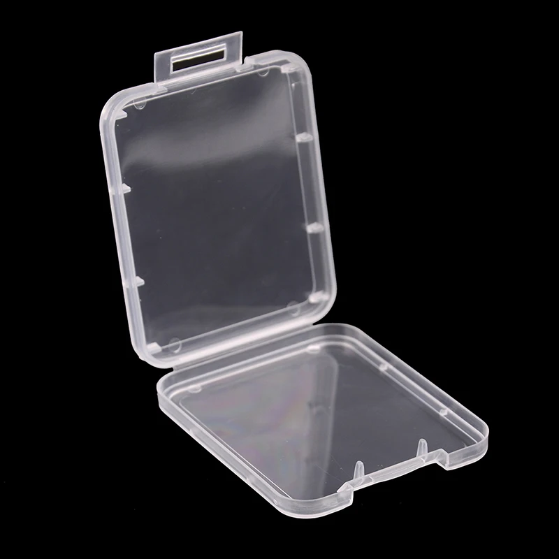 Memory Card Case Box Protective Case for SD SDHC MMC XD CF Card White transparent