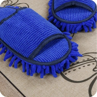 Hot Sell Multi-Function Machine Washable 100% Microfiber Absorption  Household Home Chenille Foor Cleaning Slippers