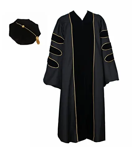 Deluxe Faculty Doctoral PhD Graduation Gown toga regalia