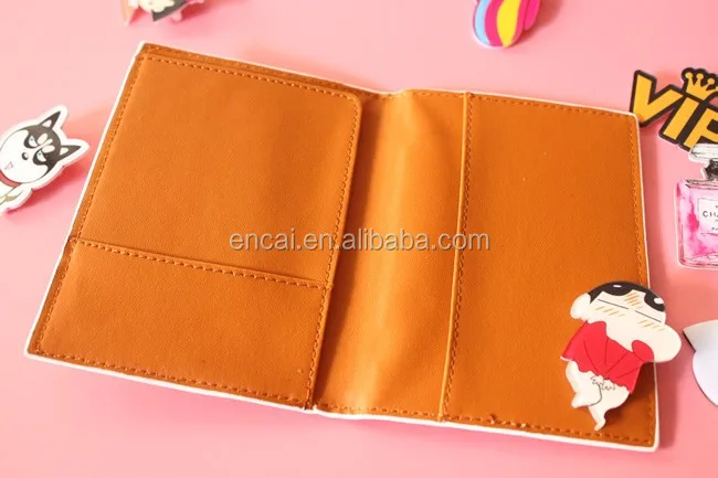 Encai Travel Vintage PU Passport Cover With Card Slots Floral Pattern Passport Holder