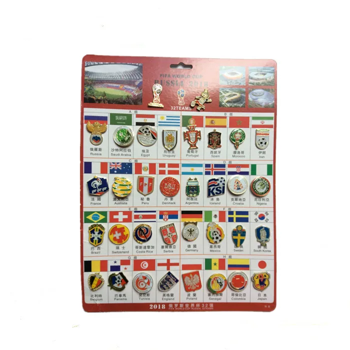 In stock 2022 World  Football  Pin Badges Whole set football team  badges football club pin badge