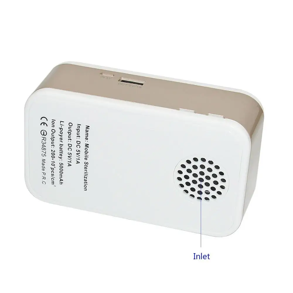 Pocket ozone machine battery air purifier