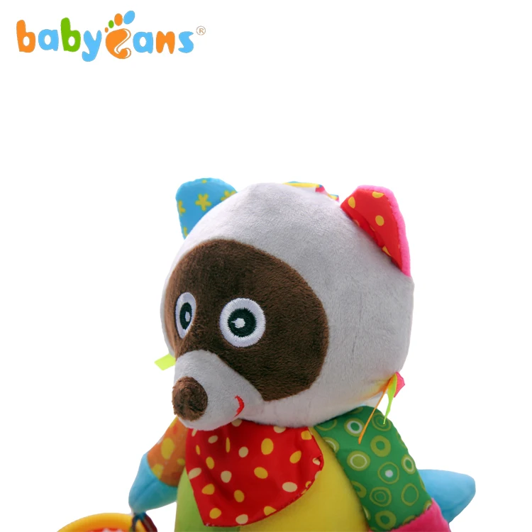 Babyfans 2019 baby toys stuffed musical raccoon for stroller hanging toy wholesale factory in China