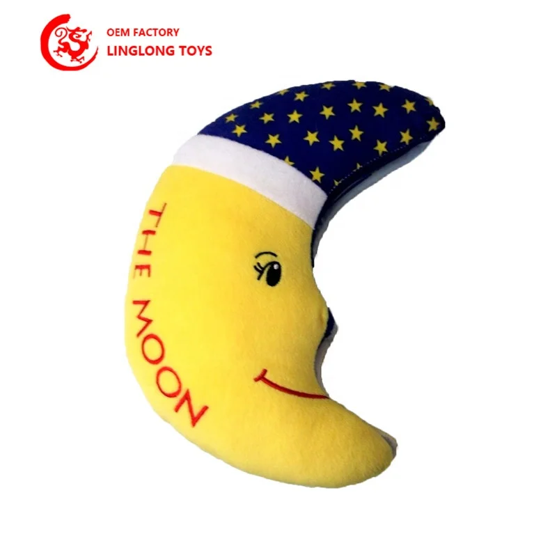 Manufacturer Customize The Moon Shape Cloth Book Hight-quality Puzzle Plush Toys For Baby Storytelling Plush Book With EN71