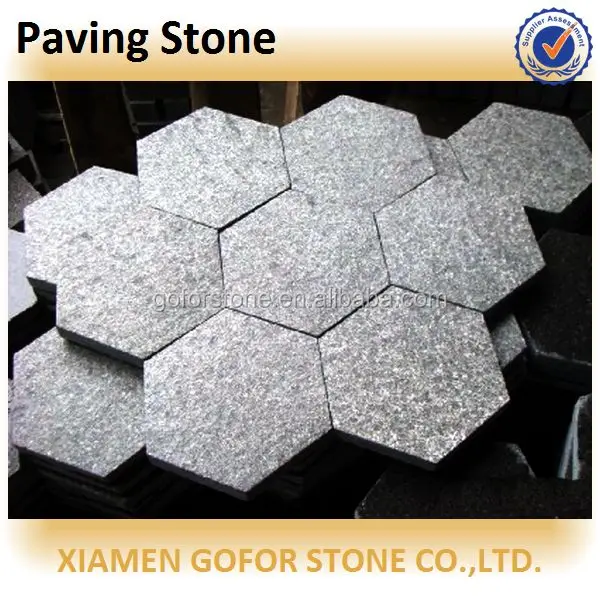 Популярный шестигранный гранитный подъездной дорожный мощение