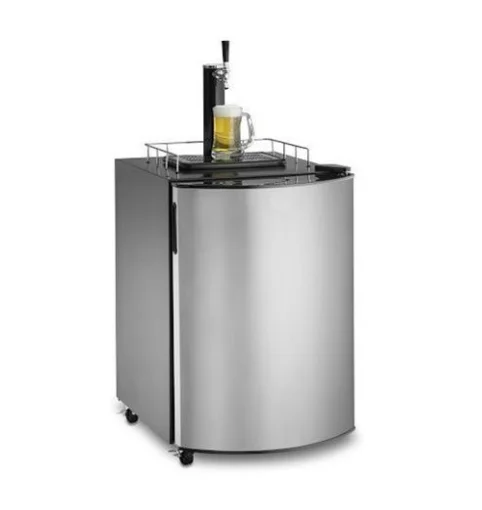 128L Нержавеющей Стали Черная Дверь Одноместный Кран Водопроводной Диспенсер Пива Холодильник Kegorator Разливное Пиво Кулер