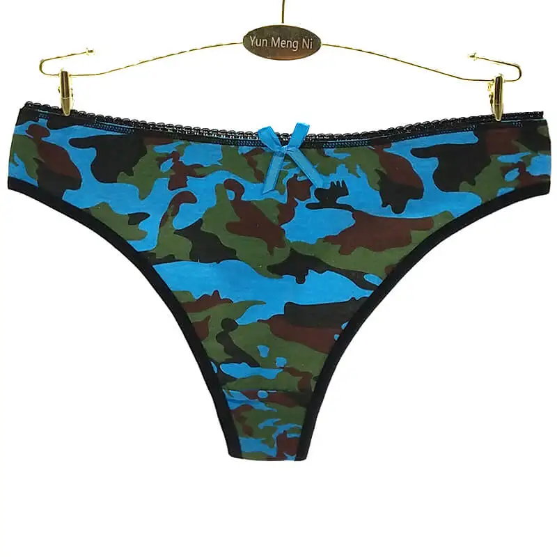 Yun Meng Ni Underwear Fashion Army Green Sexy Girls Daily Thongs