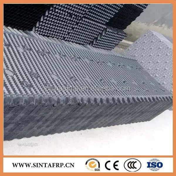 MX75 crossflow PVC film-fill with integral louvers and eliminators for cooling tower fill