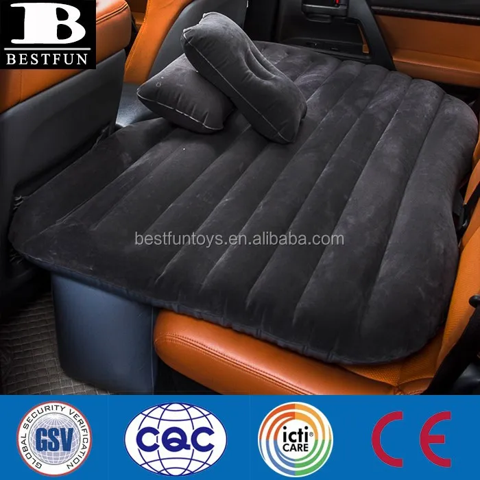 Inflatable Baby Portable Folding Car  airbed fabric blow up SUV backseat air mattress bed for camping traveling tent