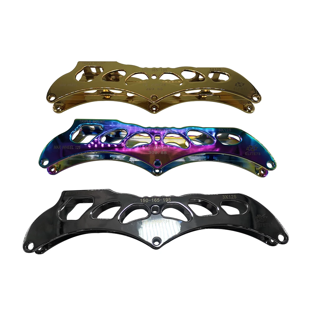 2019 Hot Selling Colorful CNC Aluminum Alloy Inline Skate Frame Speed Skates Chassis