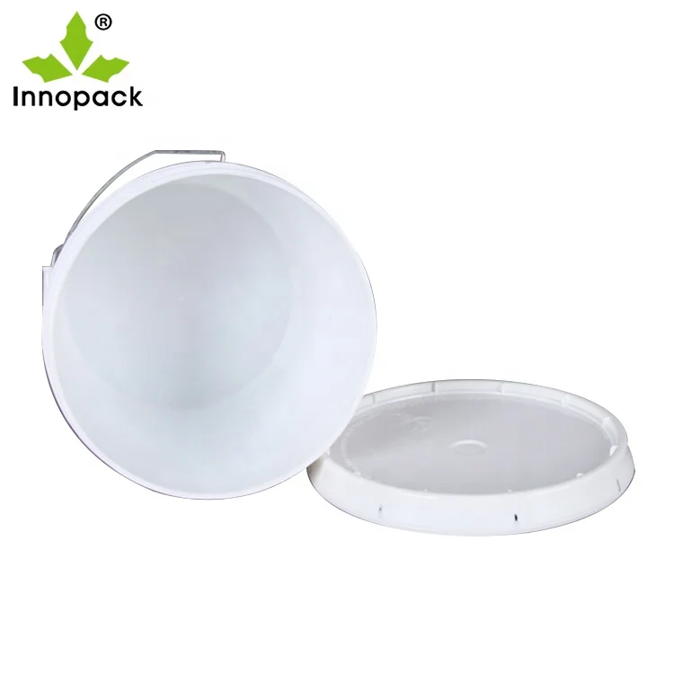 INNOPACK Wholesale 3.5L Small Plastic White Round Buckets drums, pails & barrels