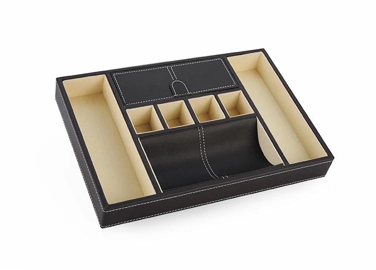 Большой кожаный держатель, мужской комод, органайзер для часов, ювелирных изделий и аксессуаров