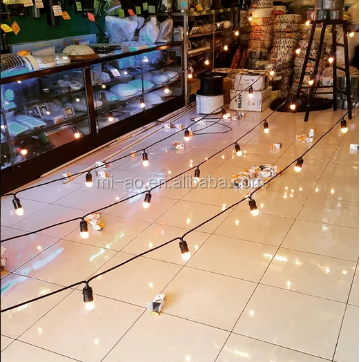 
party supply decorative lighting Wedding patio lighting decorative outdoor waterproof string lights with S14 bulb 